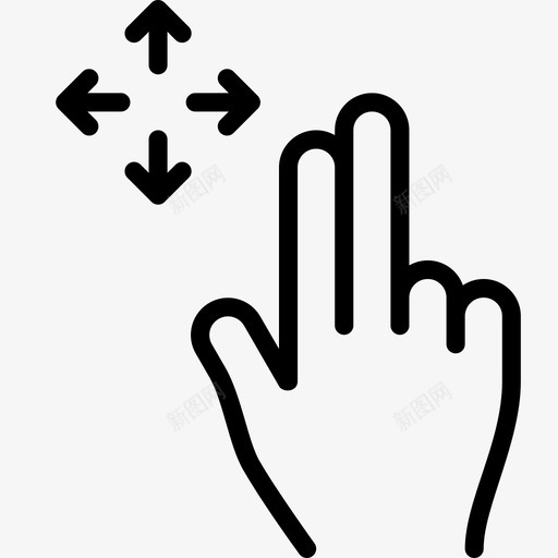 移动触摸存储图标svg_新图网 https://ixintu.com 信息 危险 存储 平滑手势 手 手势 手指 移动 视觉 触摸 预测