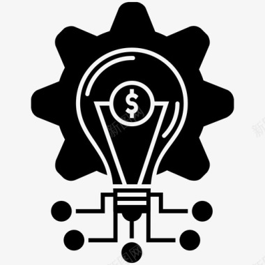 财务业务灯泡图标图标