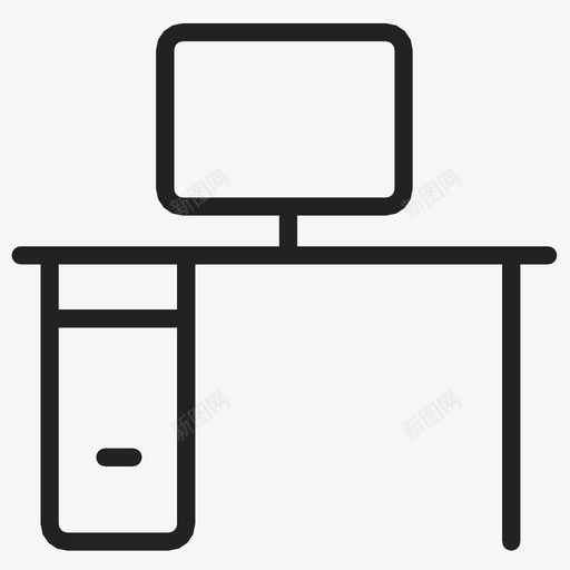 桌子台面架子图标svg_新图网 https://ixintu.com 内部 写字台 台面 家具 平面 架子 柜台 桌子