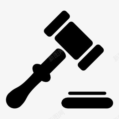 木槌法律司法图标图标