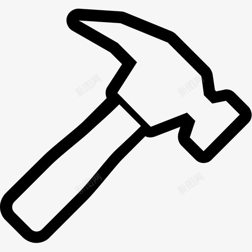 锤子墙壁工具图标svg_新图网 https://ixintu.com 五金 墙壁 工具 建筑 手 手臂 木材 现代最小2 钉子 锤子