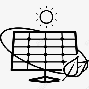 生态太阳能板工具工具和用具能源图标图标