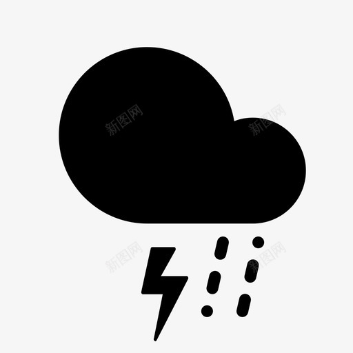 雨夹雪雨闪电图标svg_新图网 https://ixintu.com 云 光滑的天气 危险 天气 文化 汽车 破坏 闪电 隐藏 雨 雨夹雪