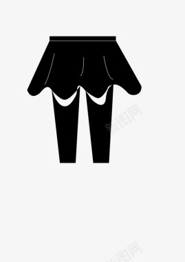 裙子配紧身裤女式裤子图标图标