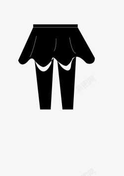连体裙子裙子配紧身裤女式裤子图标高清图片
