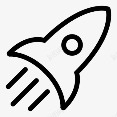 火箭速度太空船图标图标