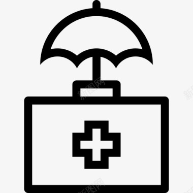 医疗保险旅行箱药品图标图标