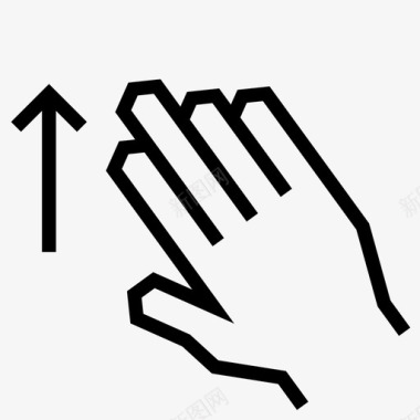 四个手指向上滑动存储遮挡图标图标