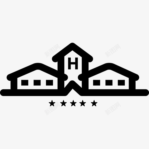 乡村酒店图标svg_新图网 https://ixintu.com 乡村酒店