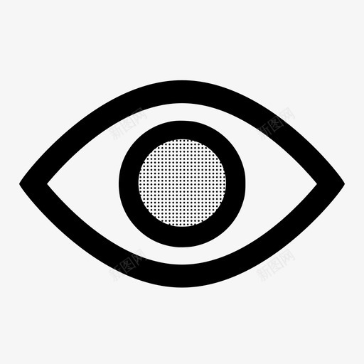 白内障失明模糊图标svg_新图网 https://ixintu.com 失明 手术 摘除 模糊 混浊 白内障 眼睛 缺陷 视力