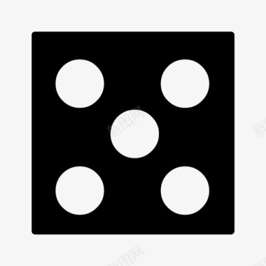 掷骰子五骰子五赌博图标图标