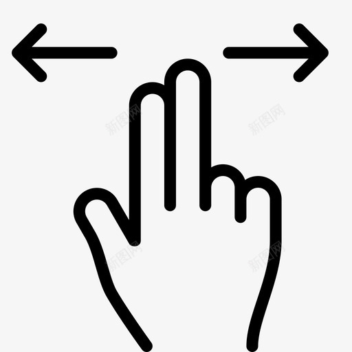 两个手指水平滑动技术存储图标svg_新图网 https://ixintu.com 两个手指水平滑动 估计 危险 存储 平滑手势 手 手势 技术 触摸 遮蔽