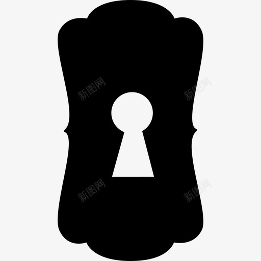 黑色垂直形状的钥匙孔形状钥匙孔图标svg_新图网 https://ixintu.com 形状 钥匙孔 黑色垂直形状的钥匙孔