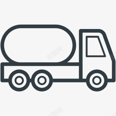燃料车运输线图标图标