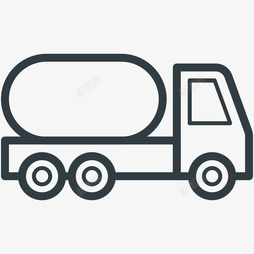 燃料车运输线图标svg_新图网 https://ixintu.com 燃料车 运输矢量线图标
