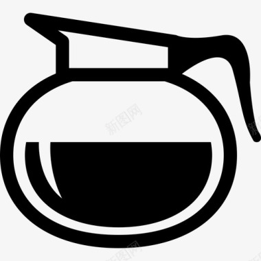 圆形咖啡罐食品饮料套装图标图标
