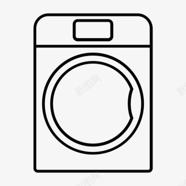 洗衣机烘干机衣物图标图标