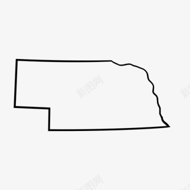 美国内布拉斯加州地图集图标图标