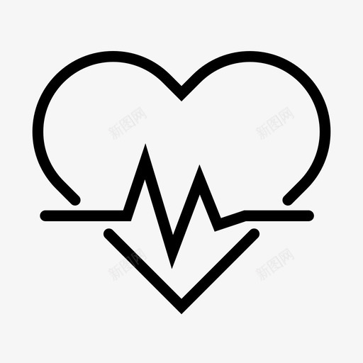 脉搏器官生命图标svg_新图网 https://ixintu.com 健康 健身 健身活动 器官 心脏 活动 流动 生命 脉搏 血液 运动