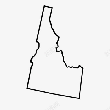 美国爱达荷州地图集图标图标