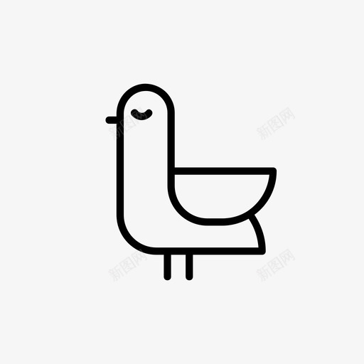 海鸥动物鸟图标svg_新图网 https://ixintu.com 动物 啁啾 噪音 室外 海洋 海鸥 航海 鸟
