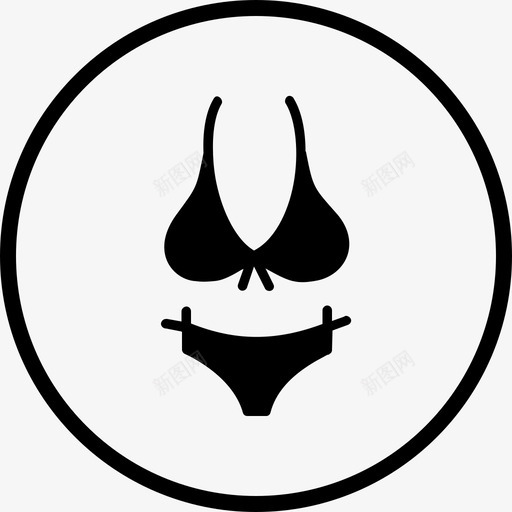 比基尼泳装套装图标svg_新图网 https://ixintu.com penty 内衣 套装 女性 服装 比基尼 泳装 海洋 海滩 胸罩