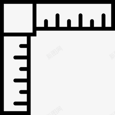 尺子量具数学图标图标