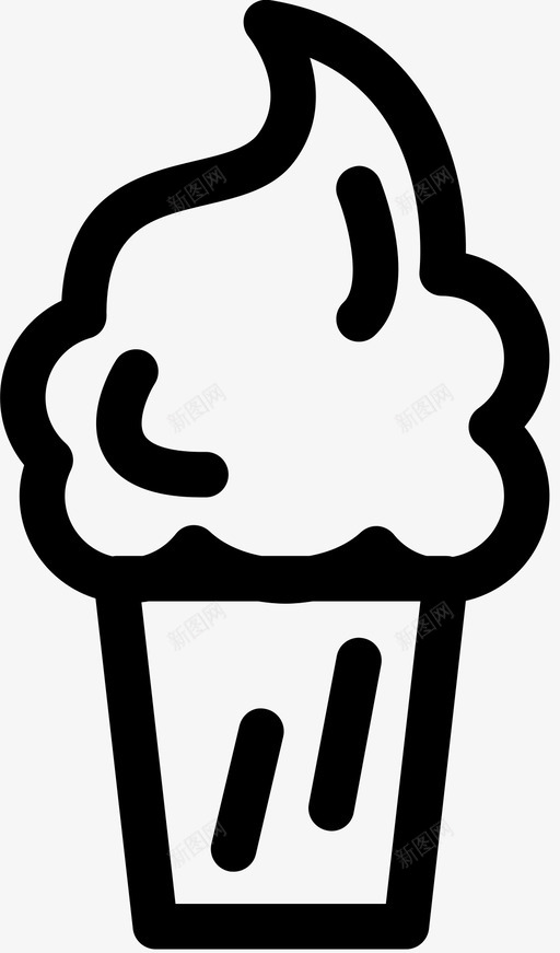冰淇淋美食家图标svg_新图网 https://ixintu.com 冰淇淋 美食家
