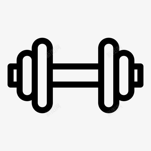 重量质量负荷图标svg_新图网 https://ixintu.com 健身 健身房 压舱物 哑铃 负担 负荷 质量 重物 重量 锻炼