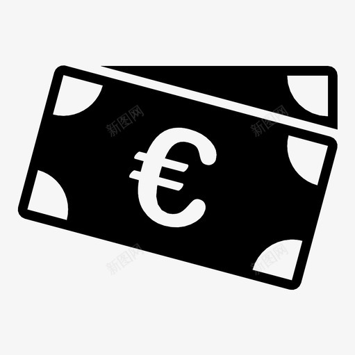 欧元支付货币图标svg_新图网 https://ixintu.com 买入 兑换 支付 欧元 现金 货币 购买力 金融 银行票据