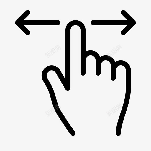水平滑动研究针点图标svg_新图网 https://ixintu.com 品牌 平滑线手势 手 手势 手指 数据 整体 水平滑动 研究 触摸 针点