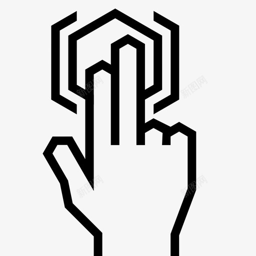 两个手指双击两次触摸屏图标svg_新图网 https://ixintu.com 两个手指双击 两次 双击 宽 手 手势 数字 角度手势 触摸屏 访问