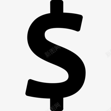 美元货币符号符号货币图标填充图标