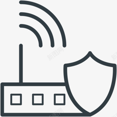 wifi安全安全线图标图标