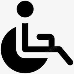 残疾人停车场残疾人停车场健康粗体图标高清图片