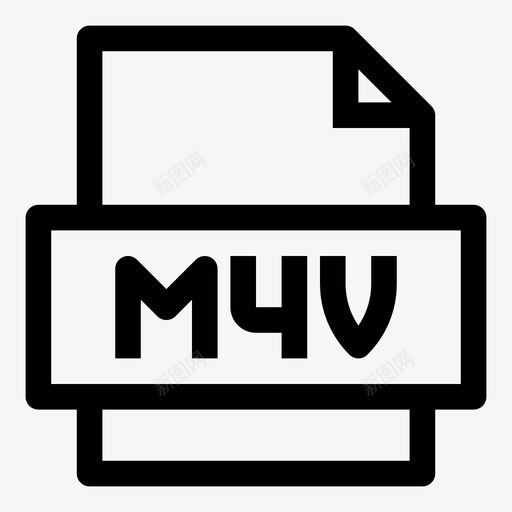 m4v文件视频文件页面图标svg_新图网 https://ixintu.com itunes视频文件 m4v文件 媒体 文件扩展名 格式 编码 视频文件 页面