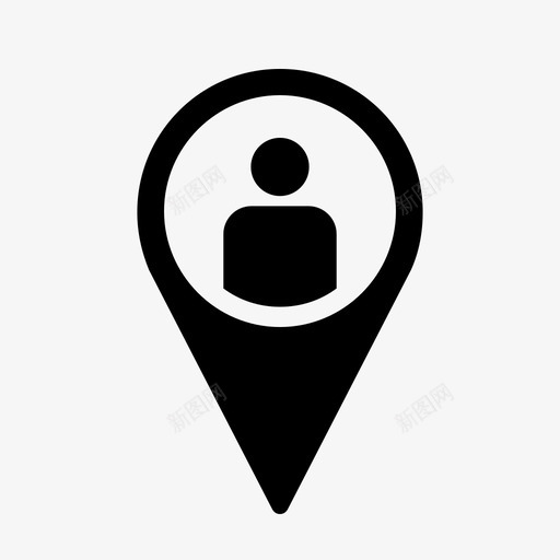 地图标记图标轮廓人物svg_新图网 https://ixintu.com id 人物 位置 住所 地图指针标记图标 地图标记图标 指示 此处 现场 用户 轮廓