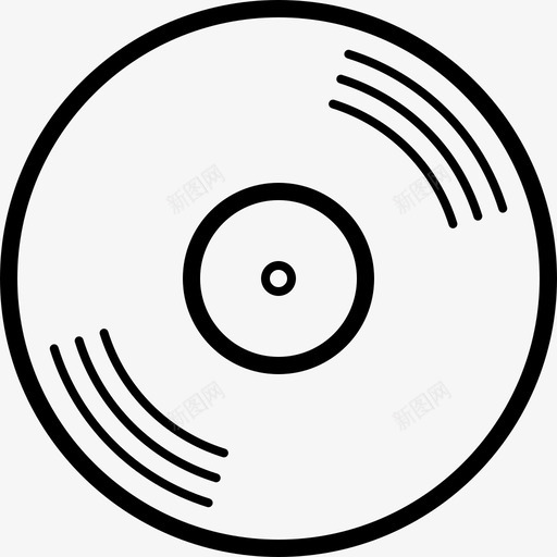黑胶唱片音乐旧唱片图标svg_新图网 https://ixintu.com 录音 录音室 播放 旧唱片 音乐 黑胶唱片