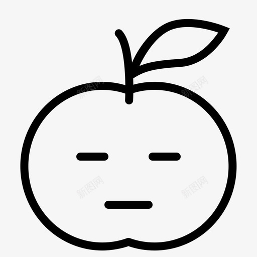 嗯苹果化身图标svg_新图网 https://ixintu.com 化身 嗯 忧郁 情感 普通话 水果 笑脸 脸 苹果 表情