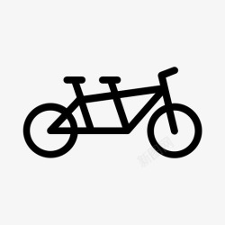 双座自行车双座自行车车辆展品图标高清图片