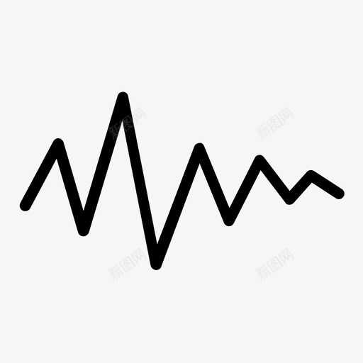 心跳声音监视器图标svg_新图网 https://ixintu.com 图表 声音 心电图 心跳 波形 活动 电 监视器 音频