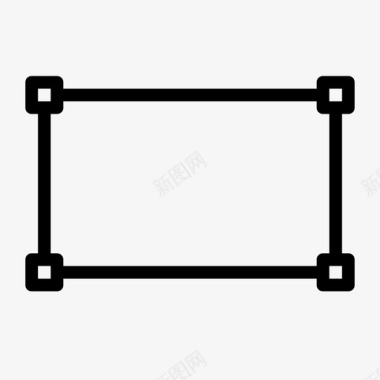 矩形轮廓数学图标图标