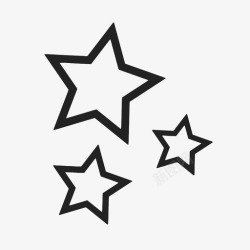 三天星星能量五图标高清图片