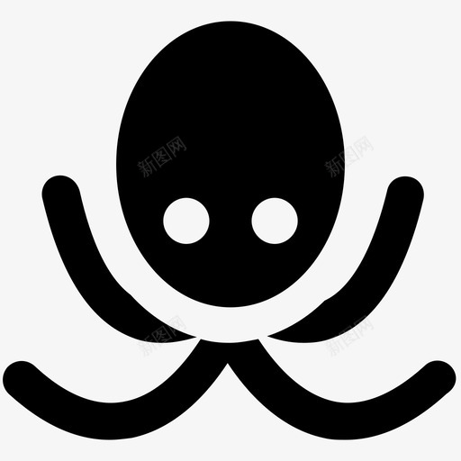 章鱼食物大胆的固体图标svg_新图网 https://ixintu.com 章鱼 食物大胆的固体图标