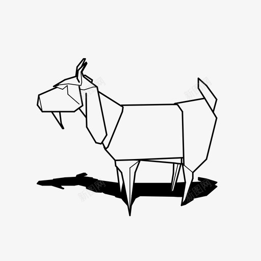 折纸山羊动物艺术图标svg_新图网 https://ixintu.com 农场 动物 动物园 折纸山羊 日语 纸 艺术