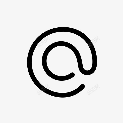 在在标志电子邮件图标svg_新图网 https://ixintu.com 在 在标志 张贴 提及 标志 电子邮件 线图标用户界面 身份证