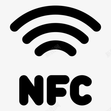 nfc网络服务器粗体轮廓图标图标