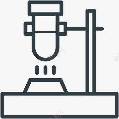实验室实验科学技术线图标图标