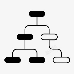 逻辑顺序树映射图关系编程图标高清图片