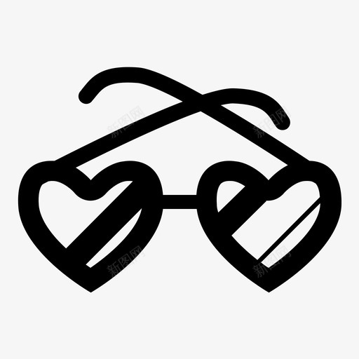 心形眼镜眼镜墨镜图标svg_新图网 https://ixintu.com 四只眼 墨镜 心形 心形眼镜 情人节 爱情 眼镜 设计师